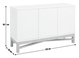 Habitat Zander Textured Large Sideboard -White - thumbnail 2