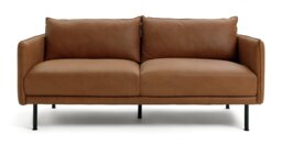 Habitat Moore Leather 3 Seater Sofa - Tan - thumbnail 2