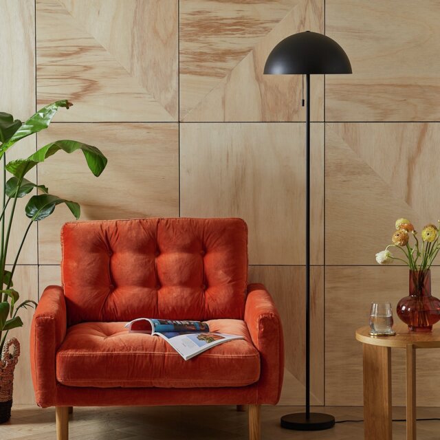Habitat Modern Mushroom Floor Lamp - Black - image 1