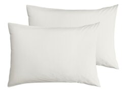 Habitat Cotton Rich 180 TC Standard Pillowcase Pair - Cream - thumbnail 1