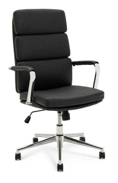 Habitat Callan Leather Mix Office Chair - Black - image 1