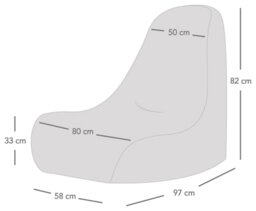 rucomfy Indoor Outdoor Bean Bag Chair - Dusky Pink - thumbnail 2