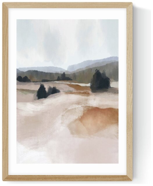 East End Prints The Ranch Oak Frame Art Print - A3 - image 1