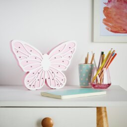 Glow Butterfly Kids LED Table Light - Pink - thumbnail 1