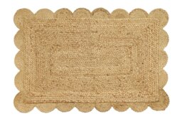 Argos Home Scallop Braided Natural Jute Doormat - 60x90cm - thumbnail 2