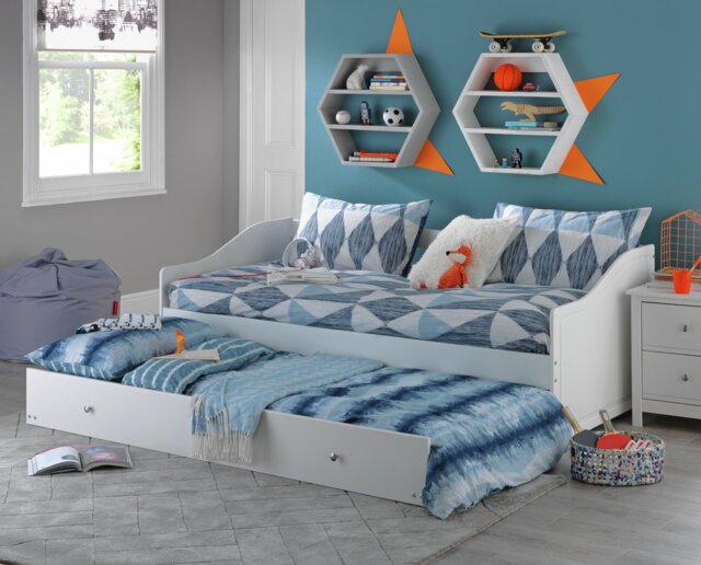 Habitat Brooklyn Day Bed with Trundle - White - image 1