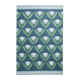 Scion Tulip Trellis Midnight Blue Flatweave Rug - 152x230cm - thumbnail 2