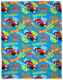 Hot Wheels Fleece Throw - Blue - 100x150cm - thumbnail 2