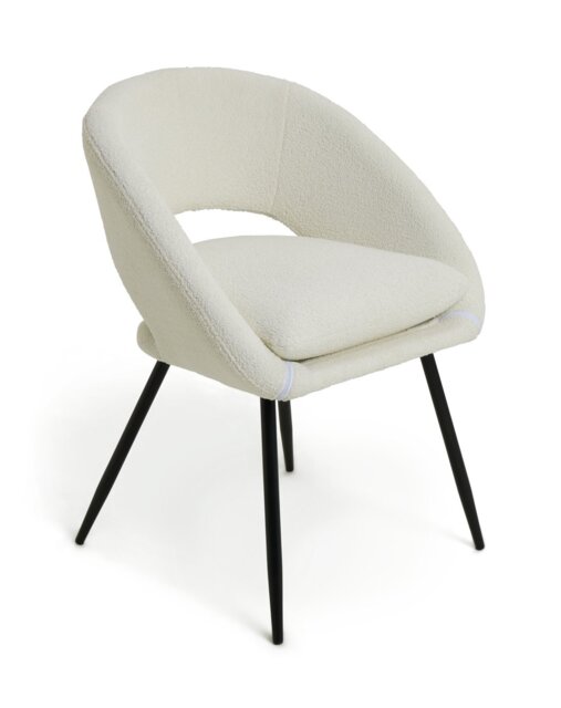 Habitat Hermione Boucle Chair - Cream - image 1