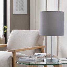 Argos Home Satin Stick Table Lamp - Flint Grey - thumbnail 1