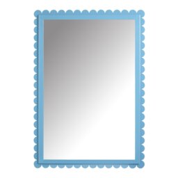 Habitat Blue 3mm Metal Frame Scalloped Wall Mirror - 98x69cm - thumbnail 2