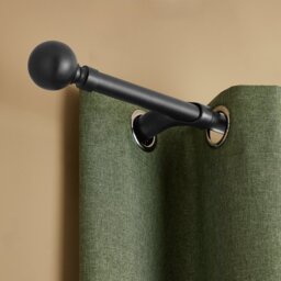Argos Home Extendable Metal Room Darkening Black Curtain Pole - 110 - 300cm - thumbnail 2