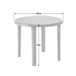 Argos Home 4 Seater Round Plastic Garden Table - Grey - thumbnail 2