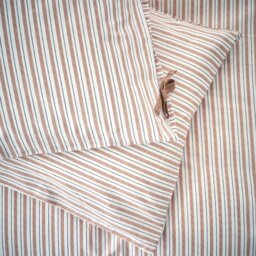 Habitat Textured Stripe with Ties Rust Bedding Set - King - thumbnail 2