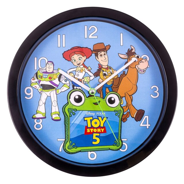 Disney Toy Story 5 Kids Wall Clock - Black & Blue - image 1
