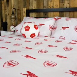 Arsenal FC Football Shaped Cushion White - 25cm - thumbnail 2