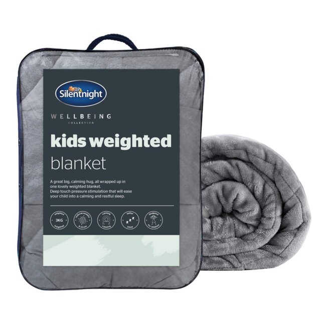 Silentnight Wellbeing Kids Grey Weighted Blanket - 150x100cm - image 1