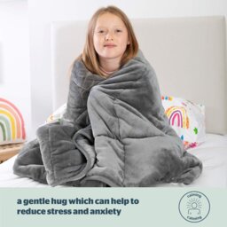 Silentnight Wellbeing Kids Grey Weighted Blanket - 150x100cm - thumbnail 2
