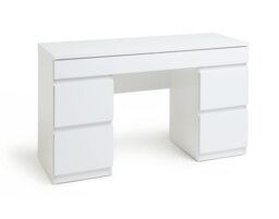 Argos Home Jenson 5 Drawer Dressing Table Desk - White Gloss - thumbnail 1