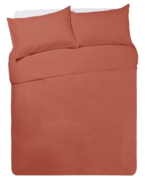 Habitat Polycotton Plain Rust Bedding Set - King size - image 1