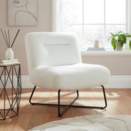 GFW Willow Boucle Teddy Accent Chair- Cream - thumbnail 1