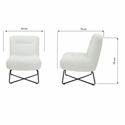 GFW Willow Boucle Teddy Accent Chair- Cream - thumbnail 2
