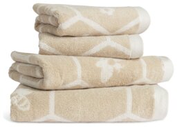Argos Home Floral Bee 4 Piece Towel Bale - Beige - thumbnail 1