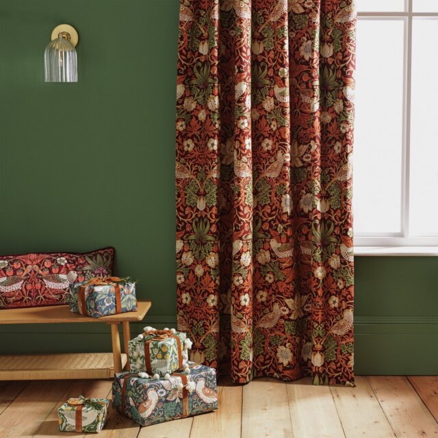 Habitat x Morris & Co. Curtains - Red - 117x137cm - image 1