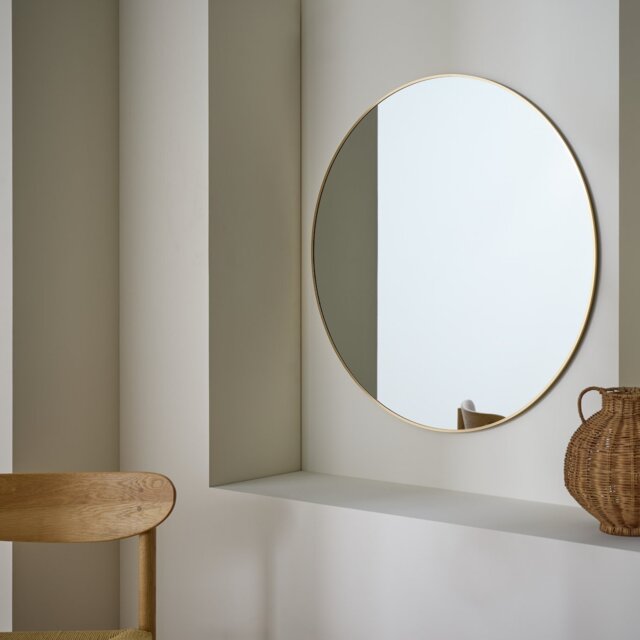 Habitat Gold Round Wall Mirror - 80x80cm - image 1