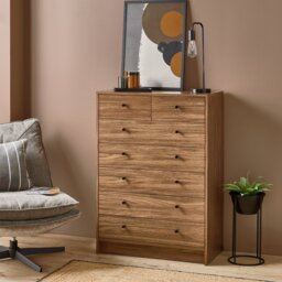 Argos Home Malibu 7 Drawer Chest - Walnut - thumbnail 1