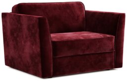 Jay-Be Elegance Velvet Cuddle Chair Sofa Bed - Burgundy