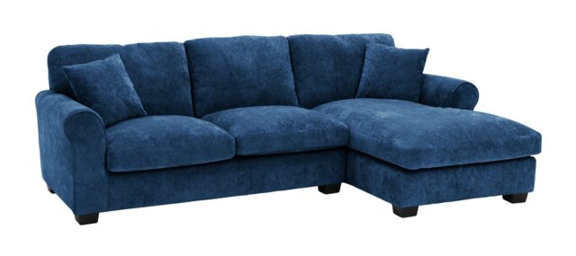 Argos Home Taylor Fabric Right Hand Corner Sofa - Blue - image 1