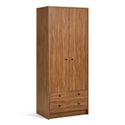 Argos Home Malibu 2 Door 2 Drawer Wardrobe - Walnut - thumbnail 2
