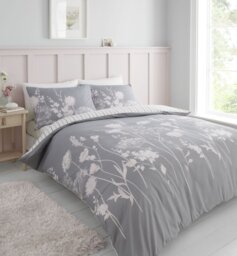 Catherine Lansfield Meadowsweet Grey Bedding Set - Superking
