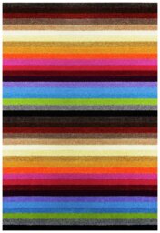 Linea Stripe Flatweave Rug - Multicoloured - 66x100cm - thumbnail 2