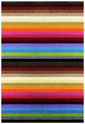 Linea Stripe Flatweave Rug - Multicoloured - 66x100cm