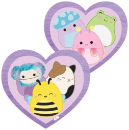 Squishmallows Heart Shaped Cushion - Lavender - 34x30cm - thumbnail 2