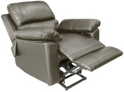 Argos Home Toby Faux Leather Rise & Recline Chair - Grey - thumbnail 1