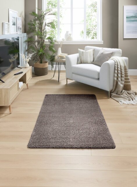 Buddy Mocha Brown Shaggy Rug - 100x150cm - image 1
