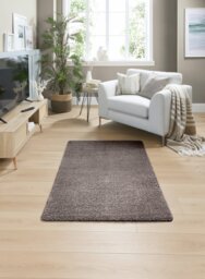Buddy Mocha Brown Shaggy Rug - 100x150cm - thumbnail 1