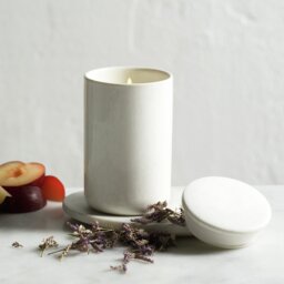 Argos Home Large Ceramic Candle - Dried Flowers & Plum - thumbnail 2