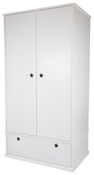 Great Little Trading Company Star 2 Door Wardrobe - White - thumbnail 2
