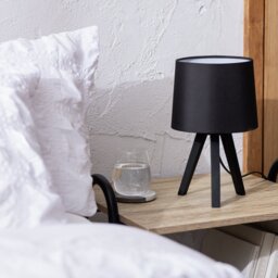 Argos Home Pine Mini Tripod Table Lamp - Black - thumbnail 1