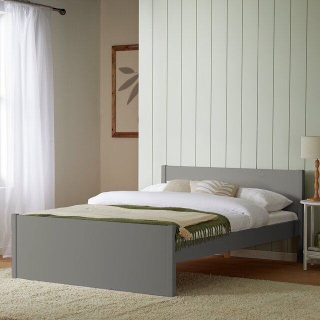 Argos Home Jenson Wooden Kingsize Bed Frame - Grey - image 1