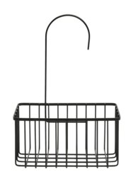 Argos Home Shower Basket With Hook - Black - thumbnail 2