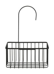 Argos Home Shower Basket With Hook - Black - thumbnail 1
