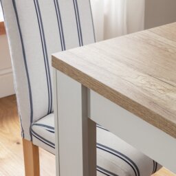 Argos Home Preston Grey Oak Dining Table & 6 White Chairs - thumbnail 2