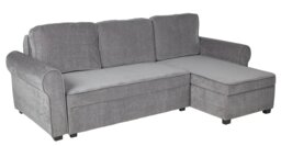 Argos Home Addie Velvet Reversible Storage Sofa Bed - Grey