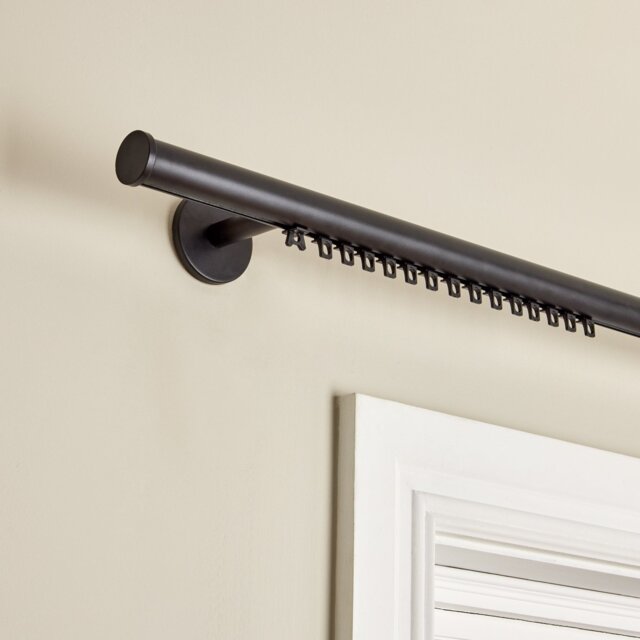 Argos Home Black Curtain Track - 200cm - image 1