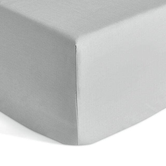Habitat Cotton Rich 180 TC Grey Fitted Sheet - Small Double - image 1